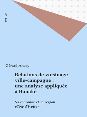 cover image of Relations de voisinage ville-campagne
